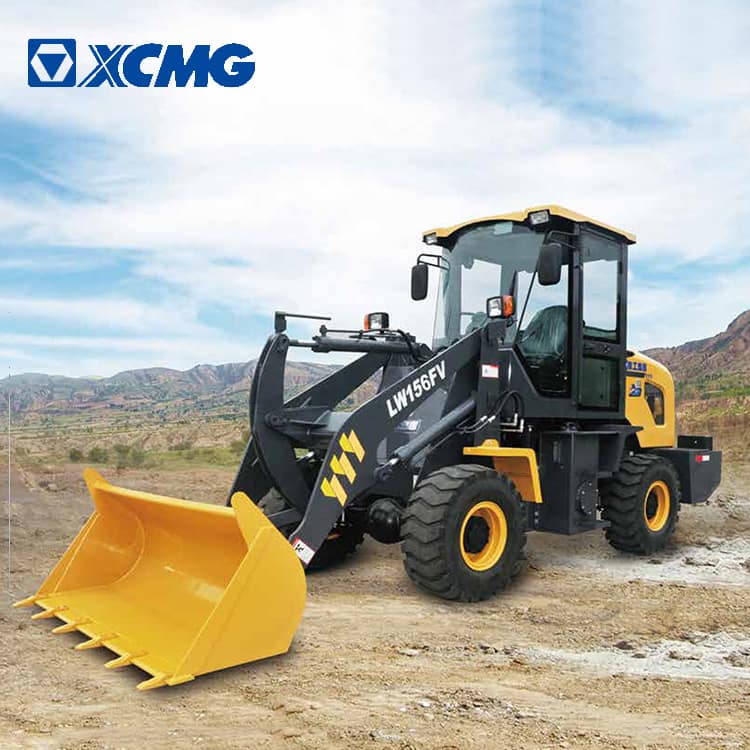 XCMG Official Small Front Loader 1 ton Chinese mini articulated wheel loader LW156FV for sale